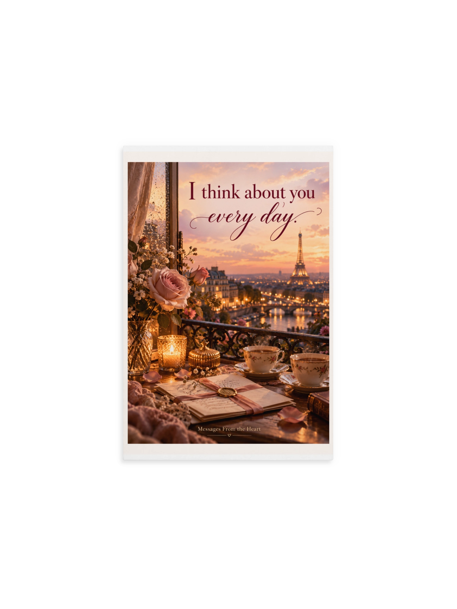 I Think About You Every Day — Physical QR Greeting Card