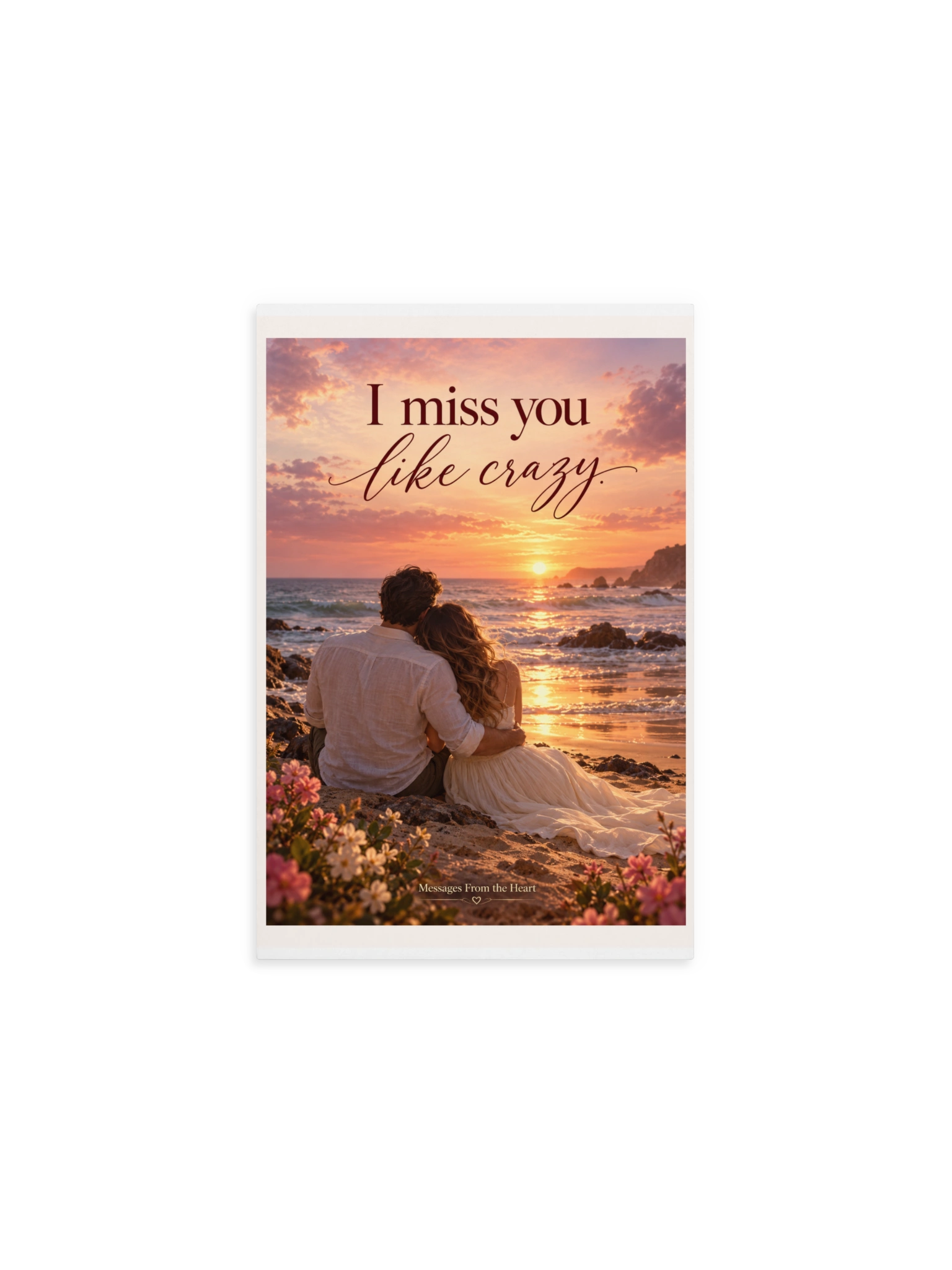 I Miss You Like Crazy — Physical QR Greeting Card