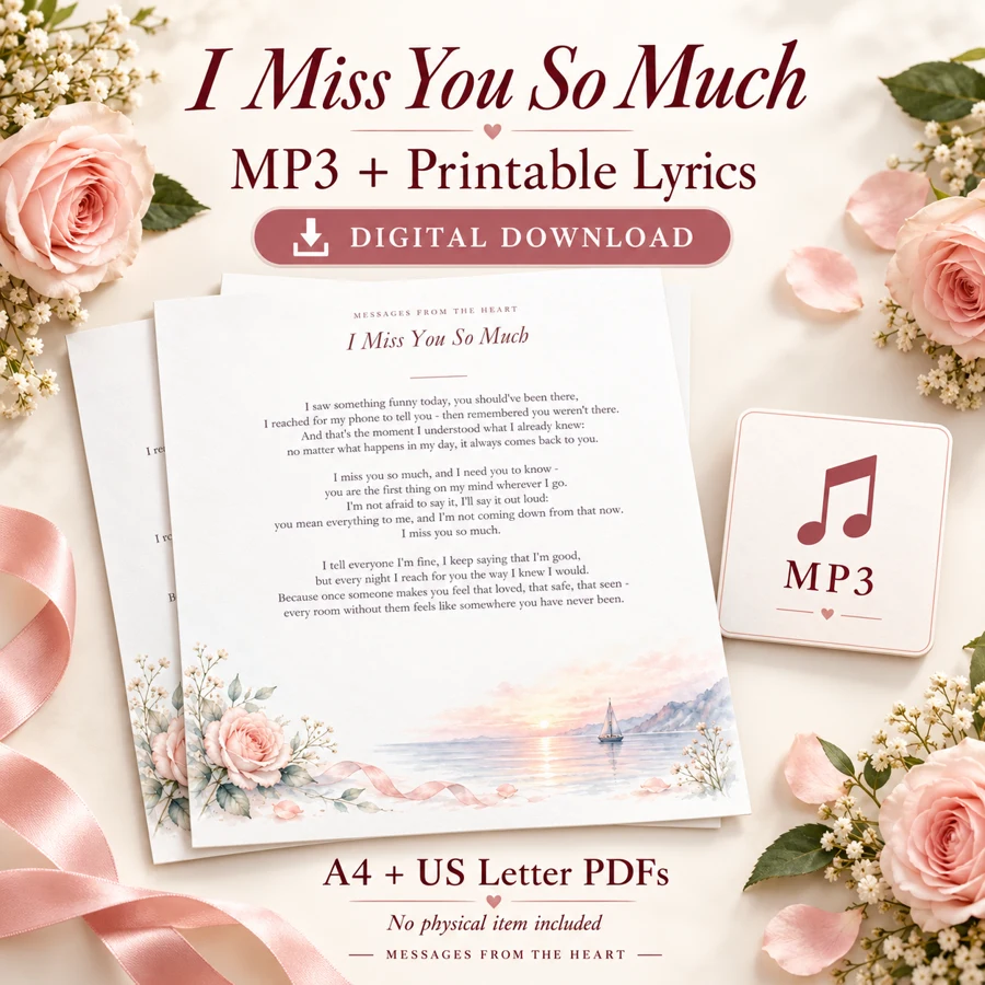 I Miss You So Much — MP3 + Printable Lyrics — digital download
