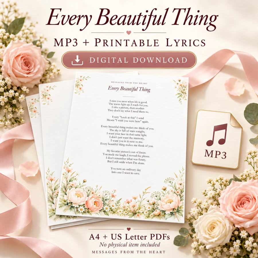 Every Beautiful Thing — MP3 + Printable Lyrics — digital download