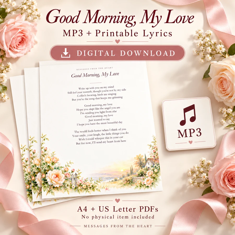 Good Morning, My Love — MP3 + Printable Lyrics — digital download