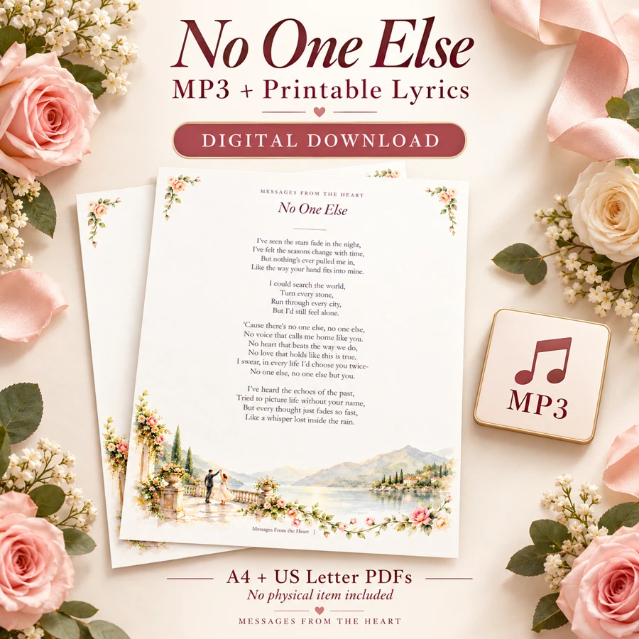 No One Else — MP3 + Printable Lyrics — digital download