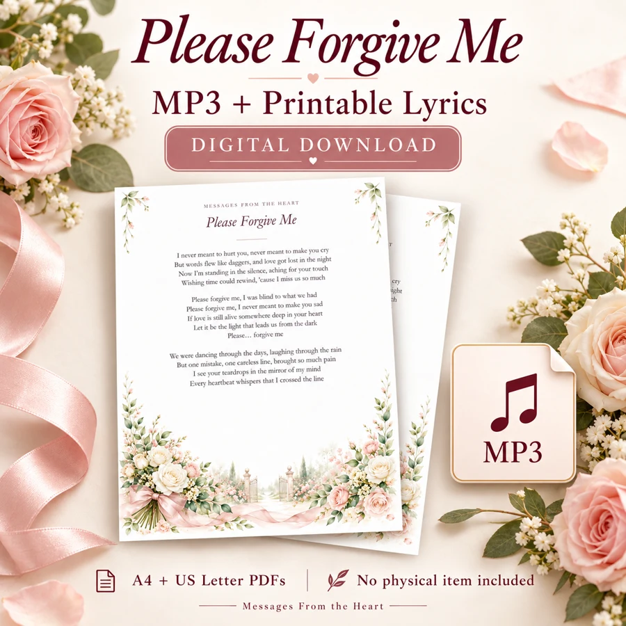 Please Forgive Me — MP3 + Printable Lyrics — digital download