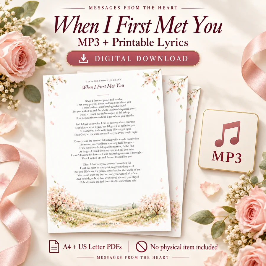 When I First Met You — MP3 + Printable Lyrics — digital download