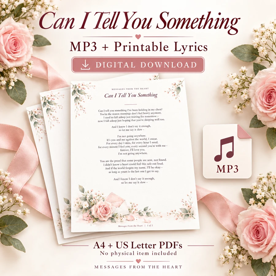 Can I Tell You Something — MP3 + Printable Lyrics — digital download